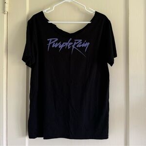 Black “Purple Rain” T-shirt, Size XL